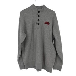 Champion UNLV Rebels Gray Snap Neck Sweatshirt‎ Men's Size XL NCAA College